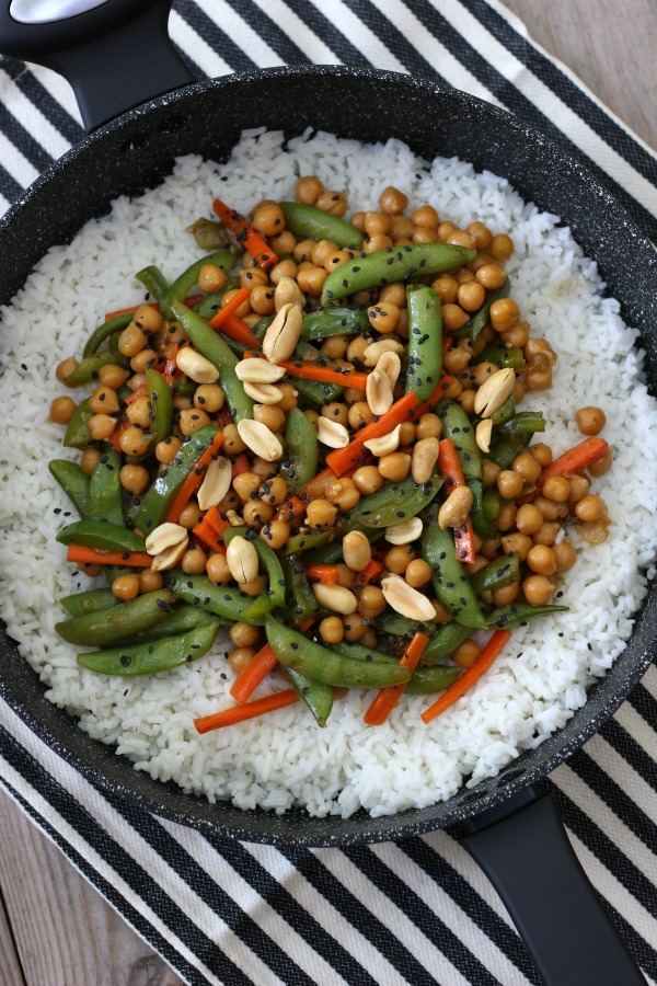 Me and My Pink Mixer Chickpea Vegetarian StirFry