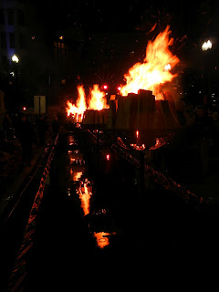 The Water Fire urban art exhibit in Providence, Rhode Island