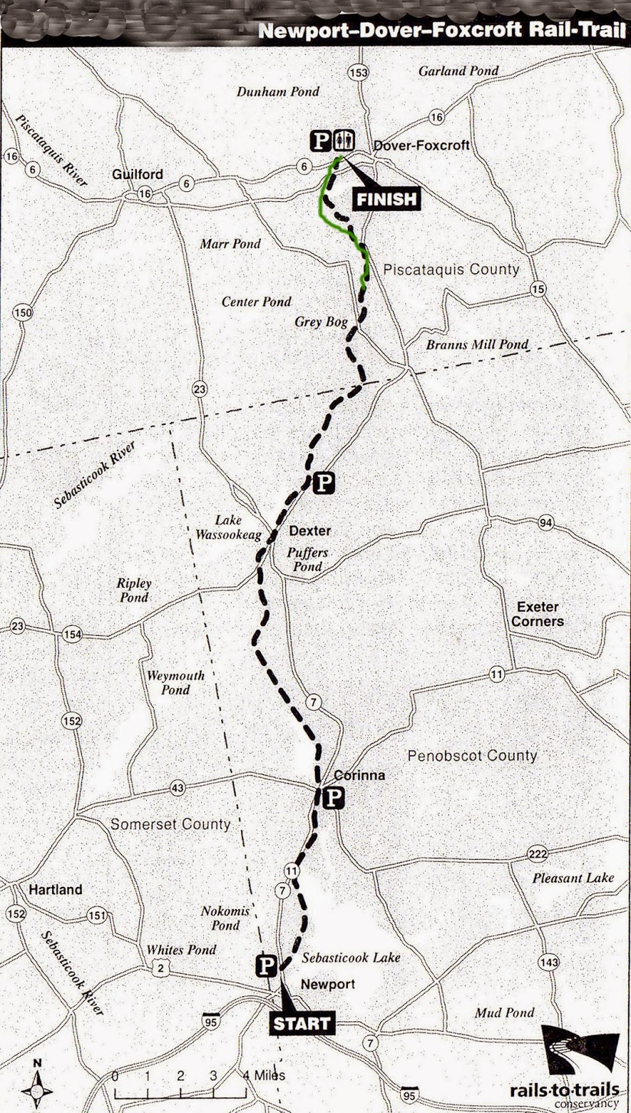 Hiking in Maine with Kelley 1/14/15 Newport DoverFoxcroft Rail Trail