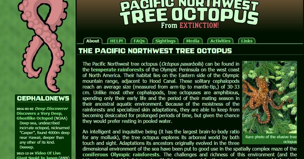 We R eLearning The Pacific Northwest Tree Octopus