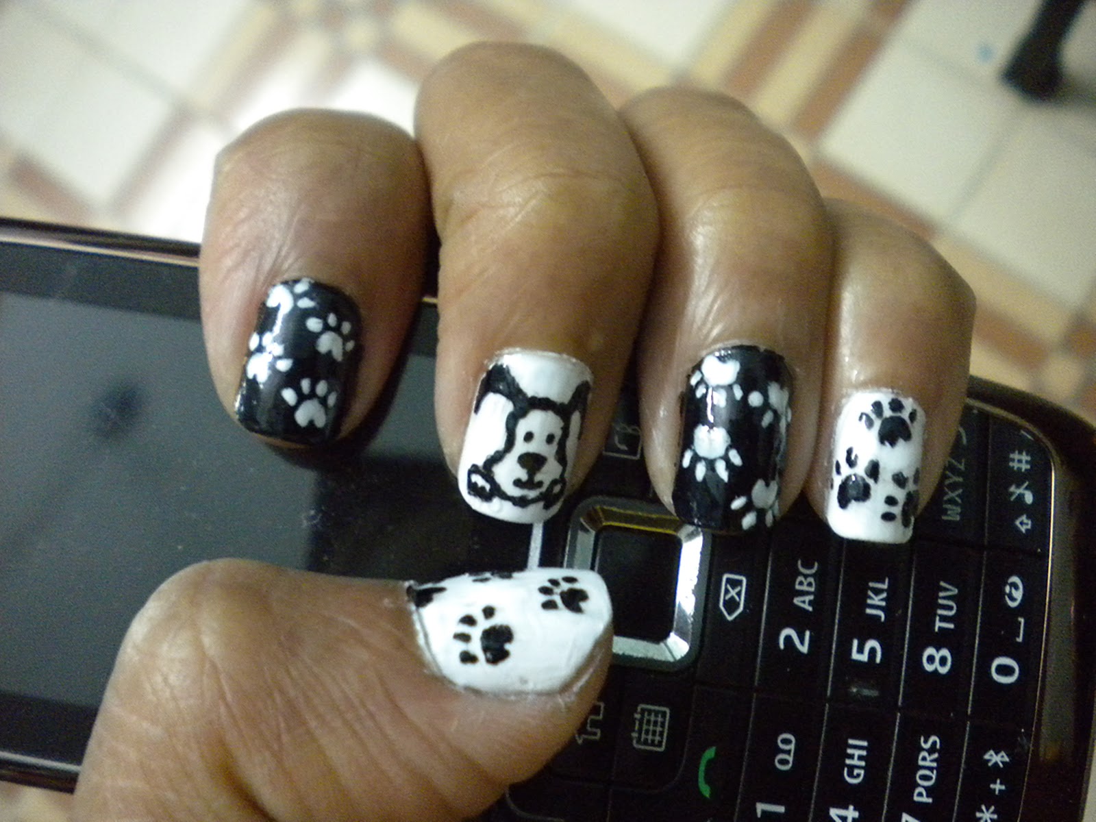 1. Cute Paw Print Acrylic Nails - wide 1