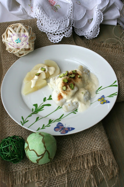 Bacalao Con Mayonesa De Pera Y Pistachos
