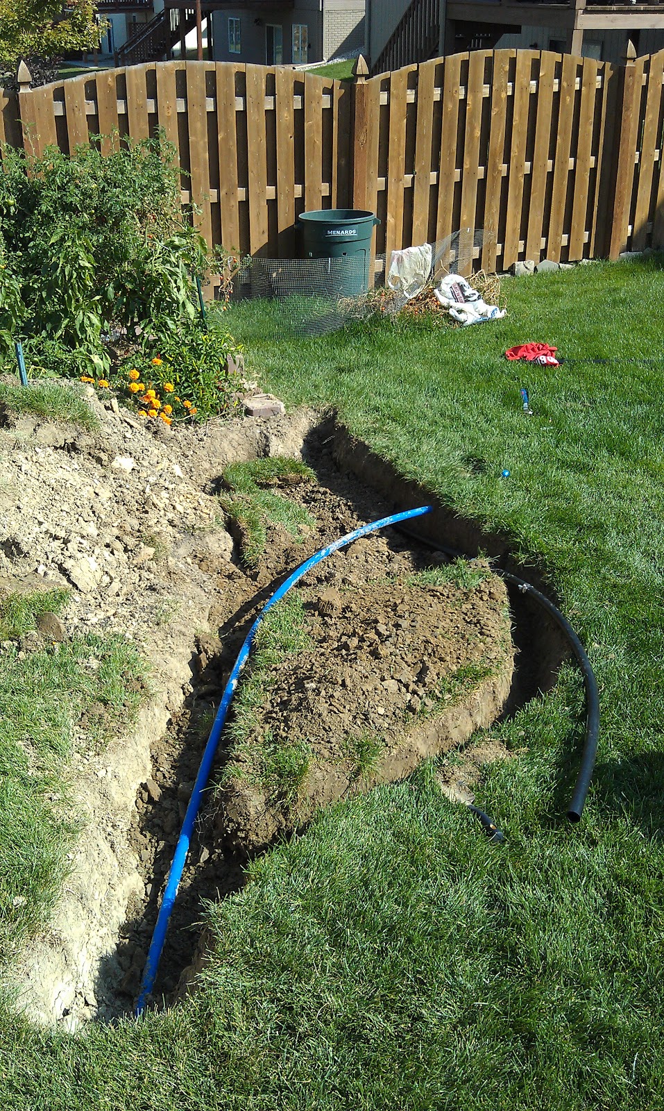 Fergs Blogger Page Moved water line for garden expansion