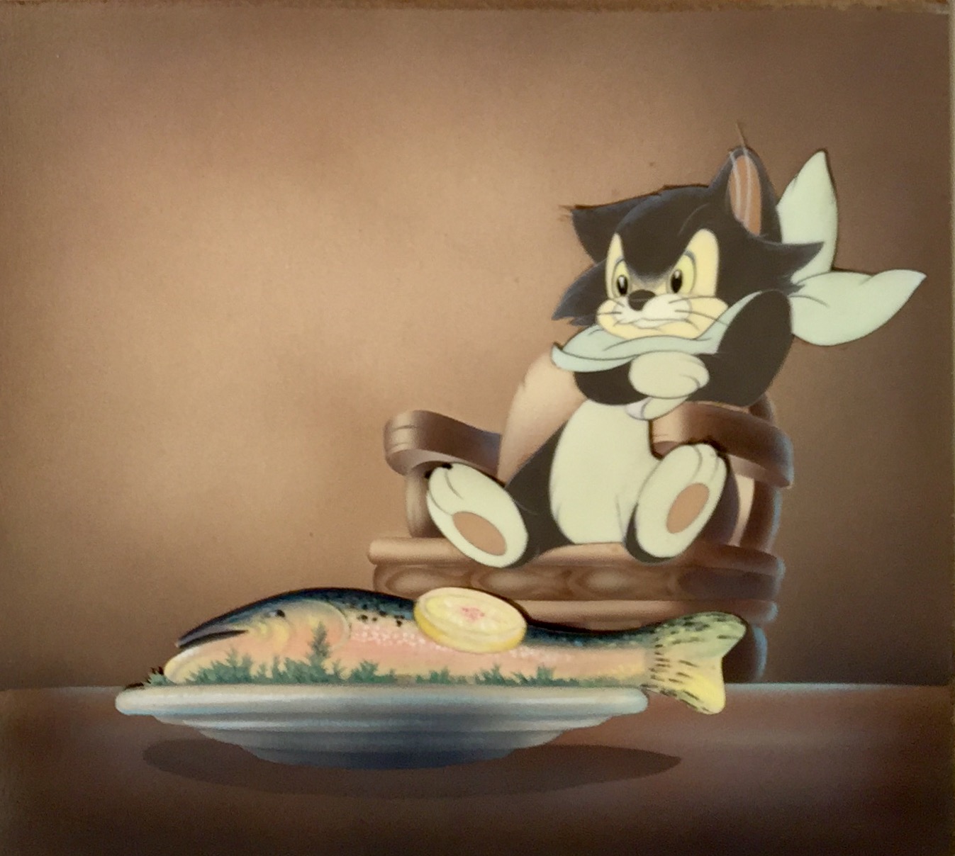 Animation Collection: Original Production Animation Cel of Figaro and Fish  Platter from 