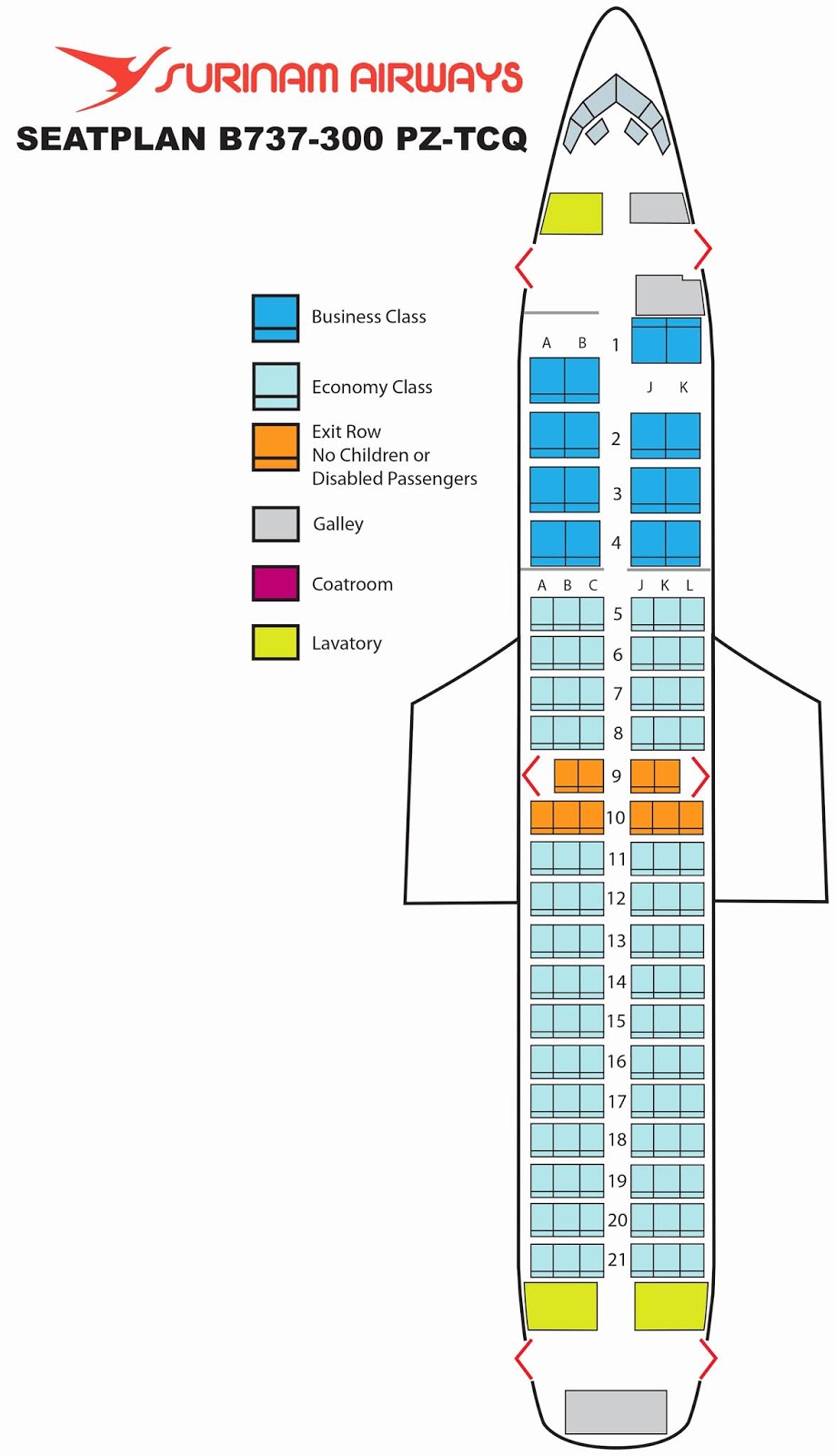 Boeing 737 400 Seating Chart