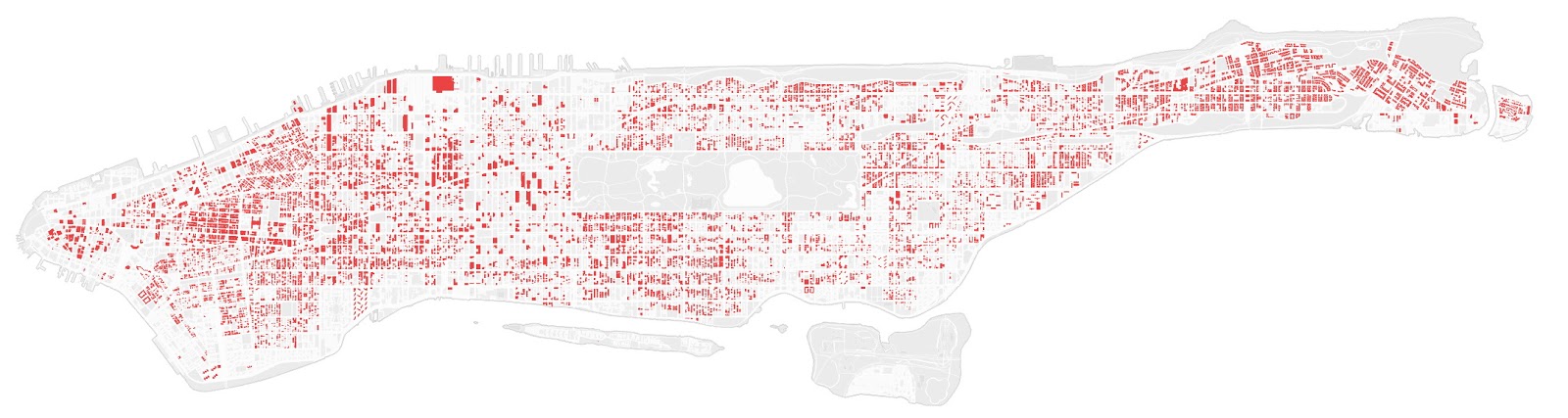 Which buildings in the Manhattan couldn`t be built again today?