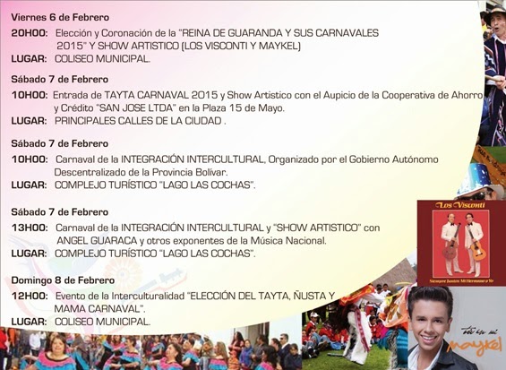 Programa completo Carnaval de Guaranda 2015 Programa completo Carnaval de Guaranda 2015
