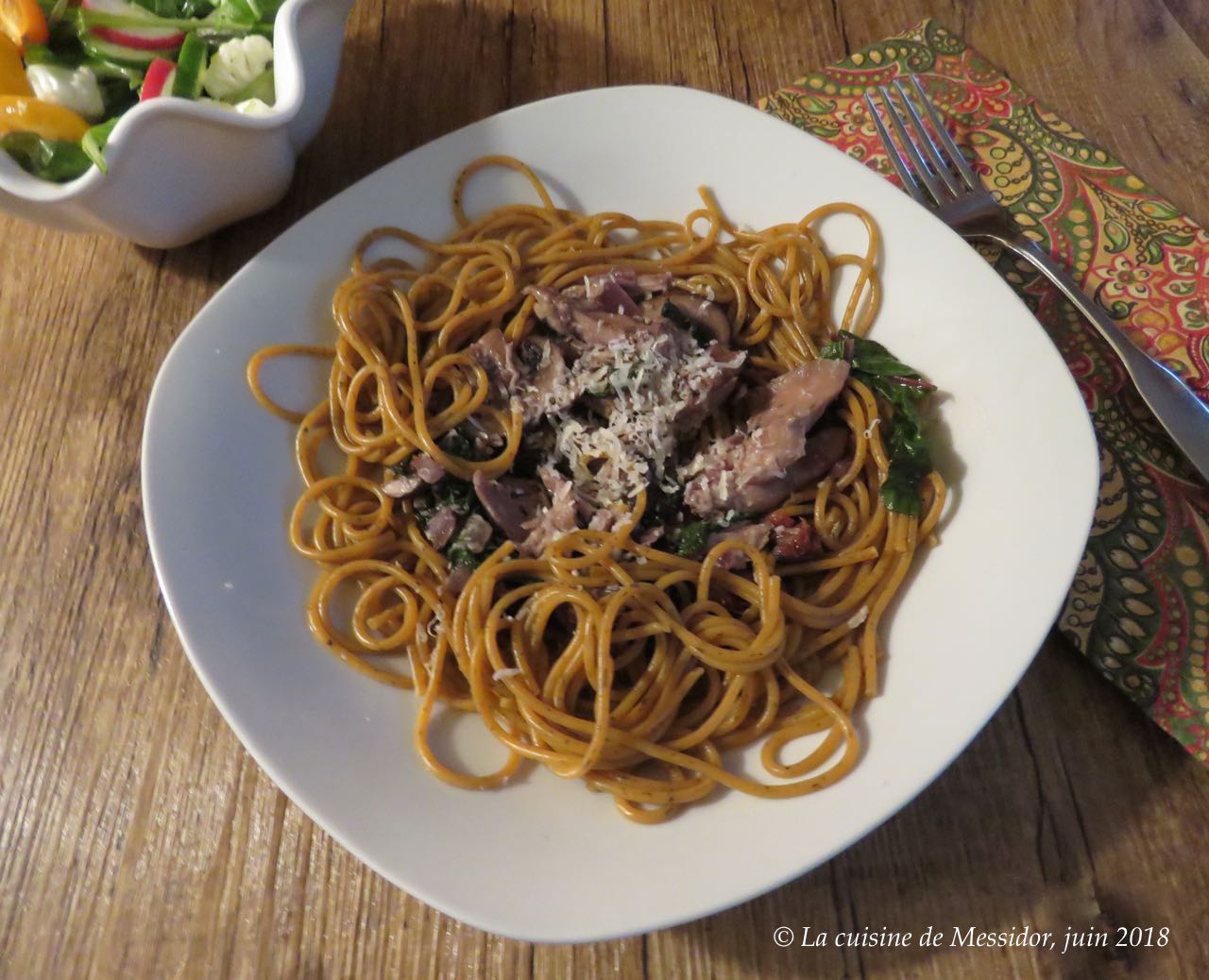 La cuisine de Messidor Spaghettis au canard confit