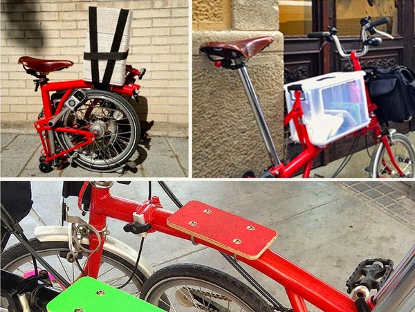 StandupforBrompton, accesorio y plataforma de carga para bicicletas Brompton 