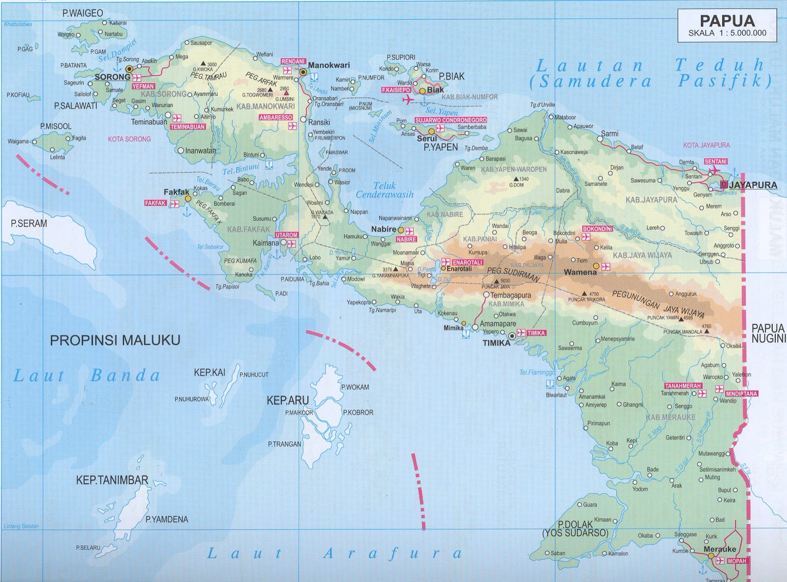 AMAZING INDONESIA: PAPUA PROVINCE MAP