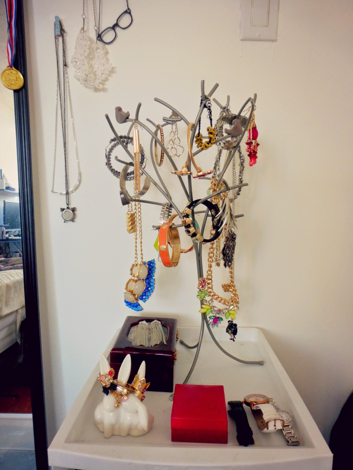 DIY Chevron Clothespin Jewelry Hangers La Vie en May Petite