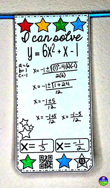 Fun with Quadratics | quadratic formula pennant