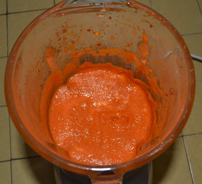 Blend tomato sauce mixture in blender or food processor until smooth.