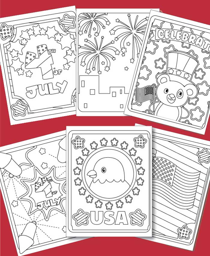 Free Printable July 4th Coloring Pages for Kids | Sunny Day Family