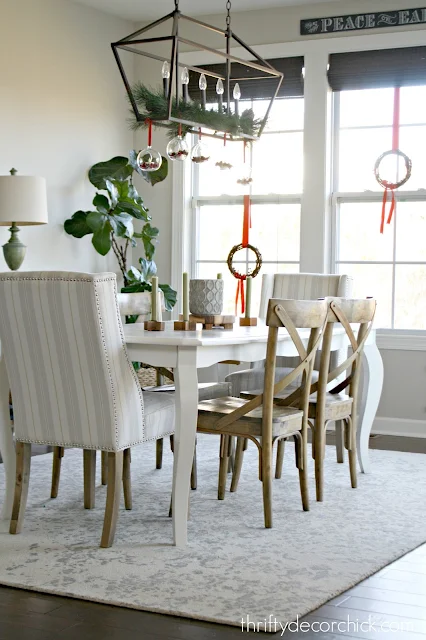 white table wood chairs