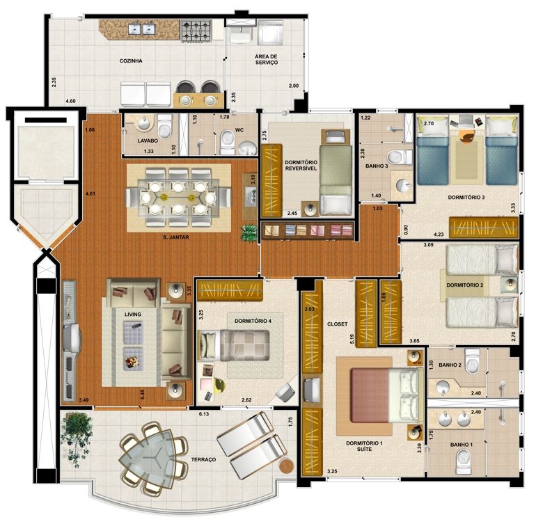 Casa Bem Decorada: Planta Baixa