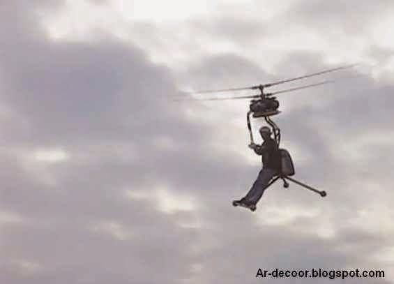شاهد أصغر طائرة هليكوبتر فى العالم تحمل رجل واحد