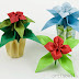 Origami Flowers: Columbines