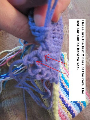 G's Crafts n' Things: back bar single crochet