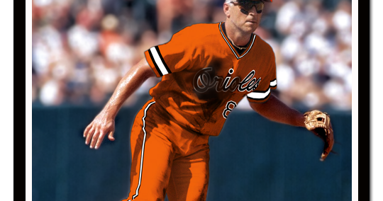 The Fleer Sticker Project: New Photo of Brooks Robinson in the 1971 - 1972  Orioles Alternate Orange Uniform