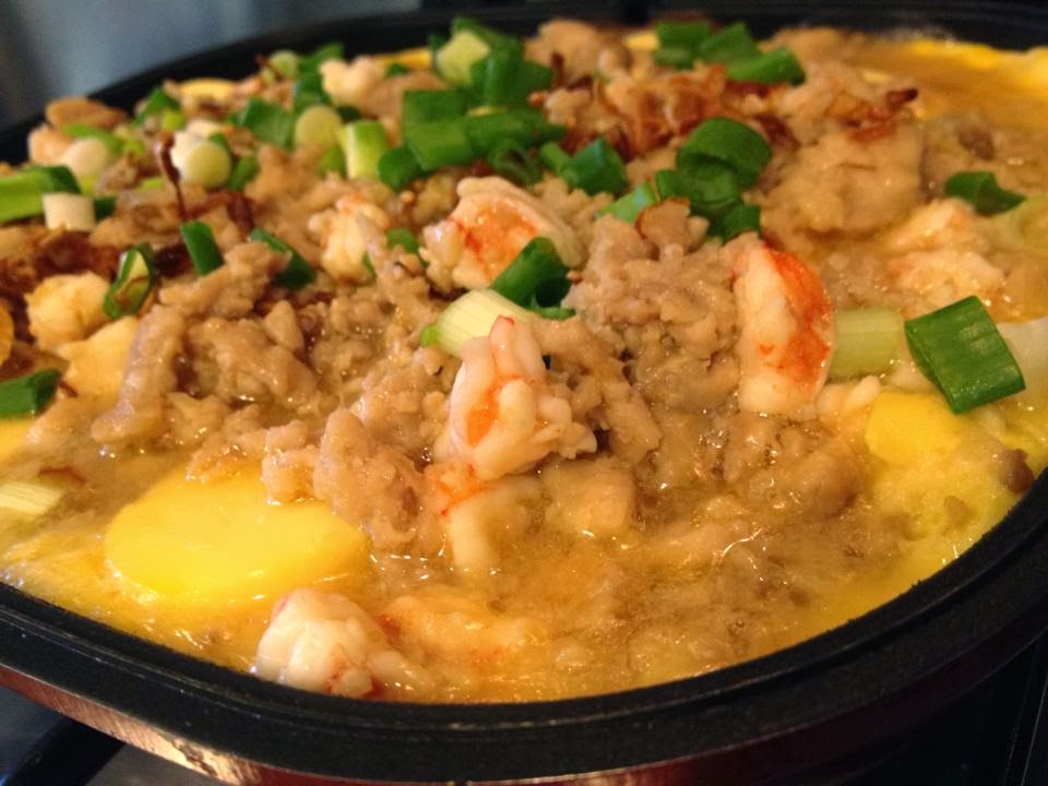 Loft48 Hot Pan Egg Tofu with Chicken and Prawns