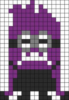 Purple minion pixel art