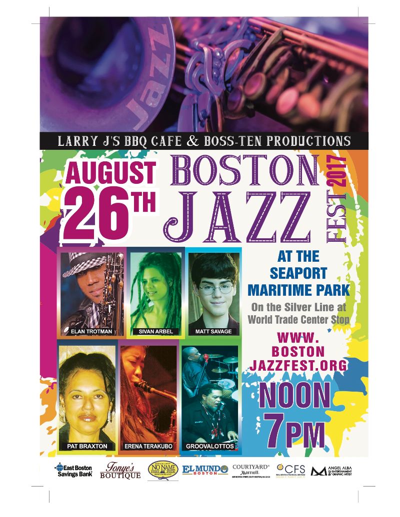 MassJazz: Boston Jazz Fest at Seaport Marine Park is Saturday, August 26
