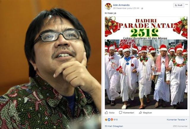 Unggah Foto Hoax Ulama Pakai Atribut Natal, Pria Ini Dikecam Netizen