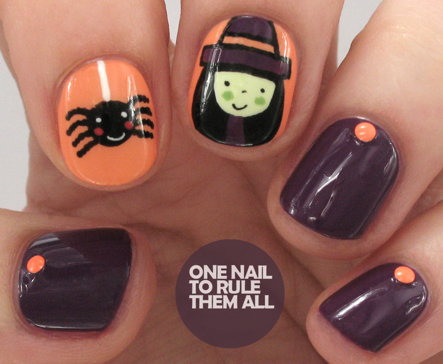 One Nail To Rule Them All: Cute Halloween Witch