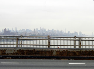 Crossing the Hudson River, views of Manhattan