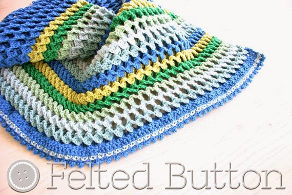 Irish Sea Blanket Crochet Pattern by Felted Button