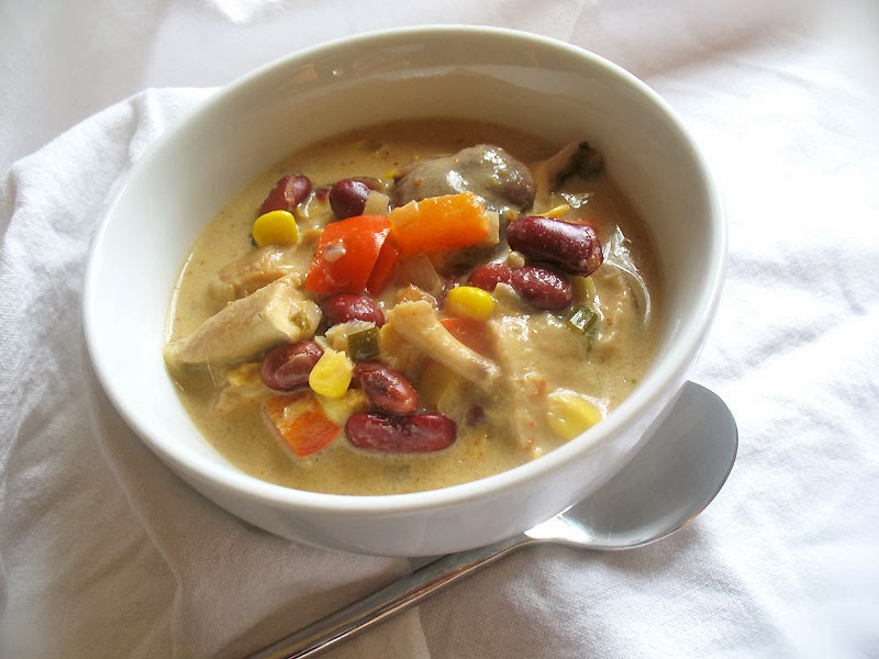 Thai Coconut Mushroom Soup with Kidney Beans | Lisa's Kitchen