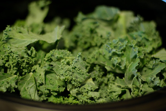 Kale in the crockpot. 