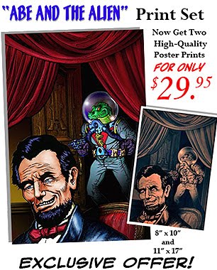 ABE AND THE ALIEN POSTER PRINTS! ON SALE NOW!