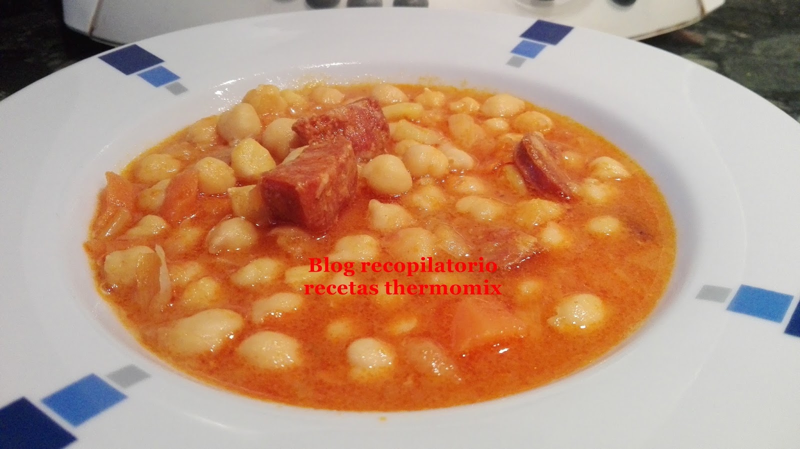 Recopilatorio de recetas thermomix Guiso de garbanzos con verduras sin