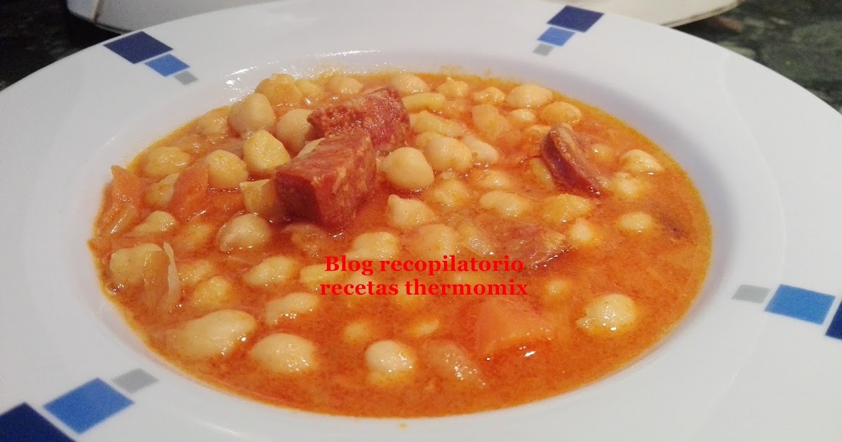 Recopilatorio de recetas thermomix Guiso de garbanzos con verduras sin