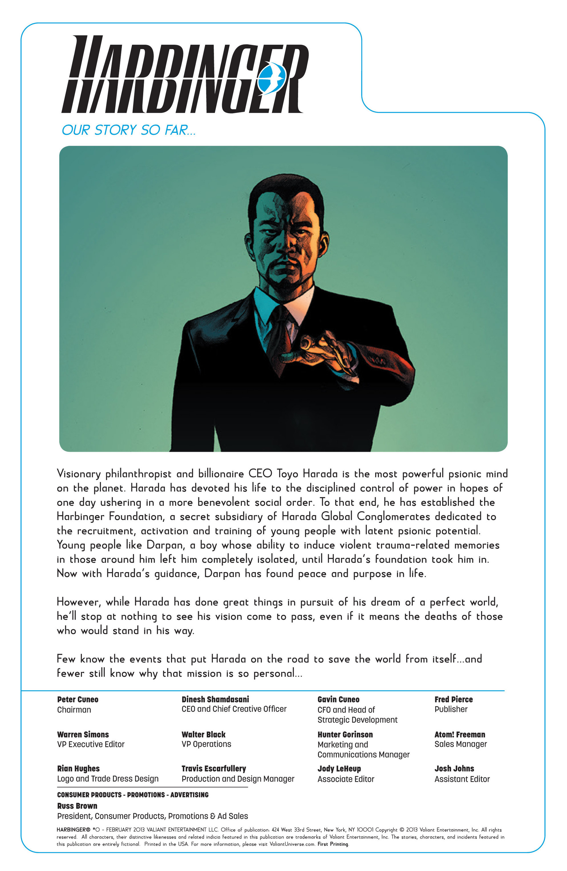 Read online Harbinger (2012) comic -  Issue #0 - 2