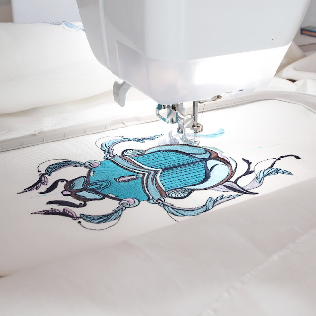 machine embroidery beetles машинная вышивка жуки 