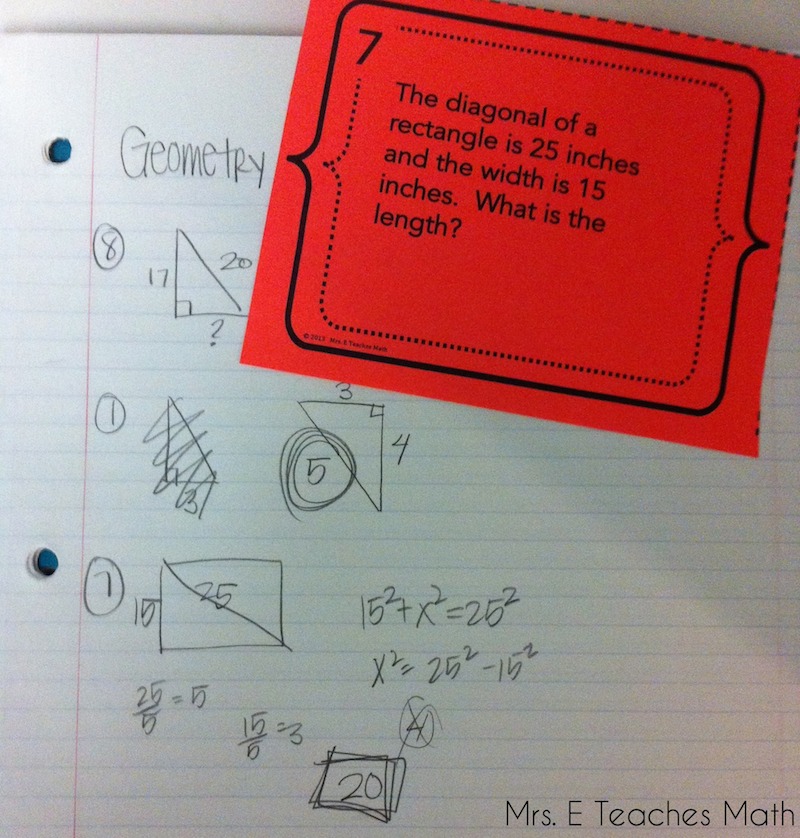 Ideas for Task Cards in the Secondary Classroom - Seatwork