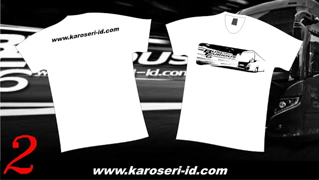 Kaos Karoseri Indonesia "Bus & Furious 6" White