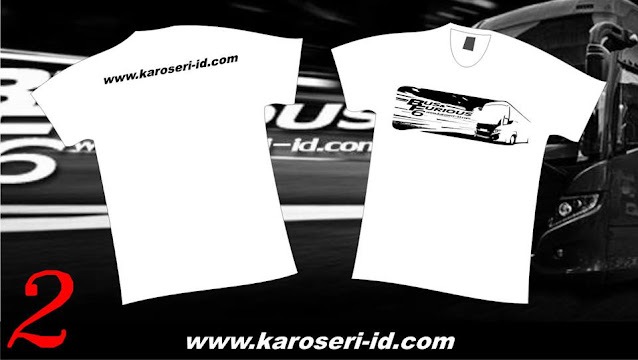 Kaos Karoseri Indonesia "Bus & Furious 6" White
