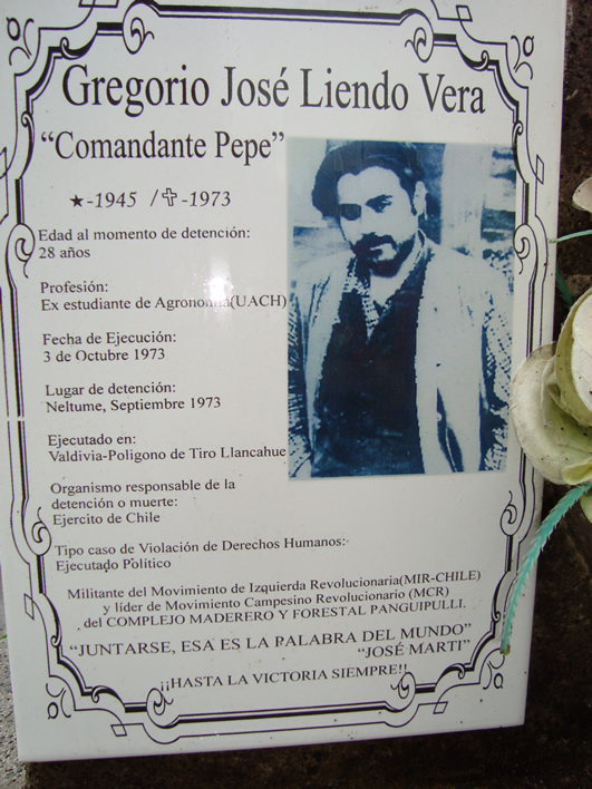 Rinden homenaje a José Gregorio Liendo "Comandante Pepe". ex estudiante de agronomía...