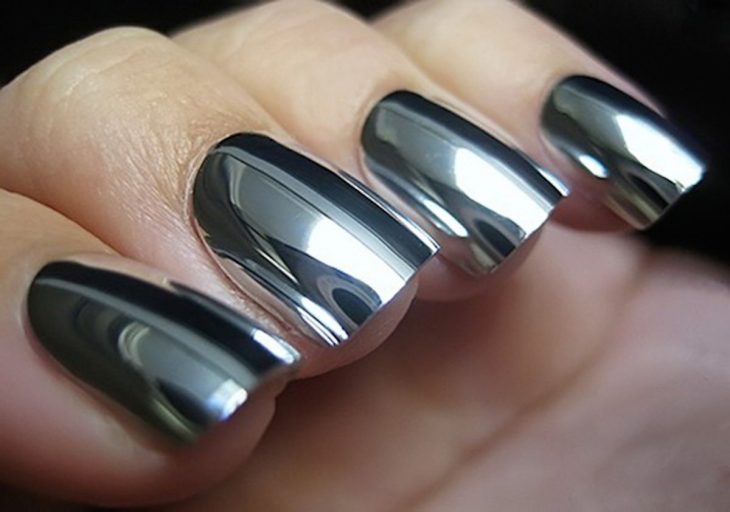 Image result for chrome nails on black woman