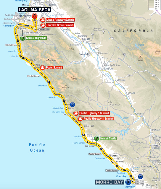 Stage 4 map of Tour of California 2016
