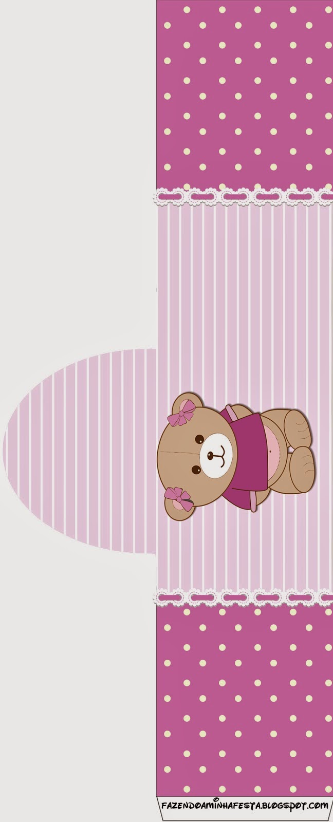 Cute Girl Bear in Lilac: Free Printable Candy Bar Labels. Cute Girl Bear in Lilac Free Printable Labels.