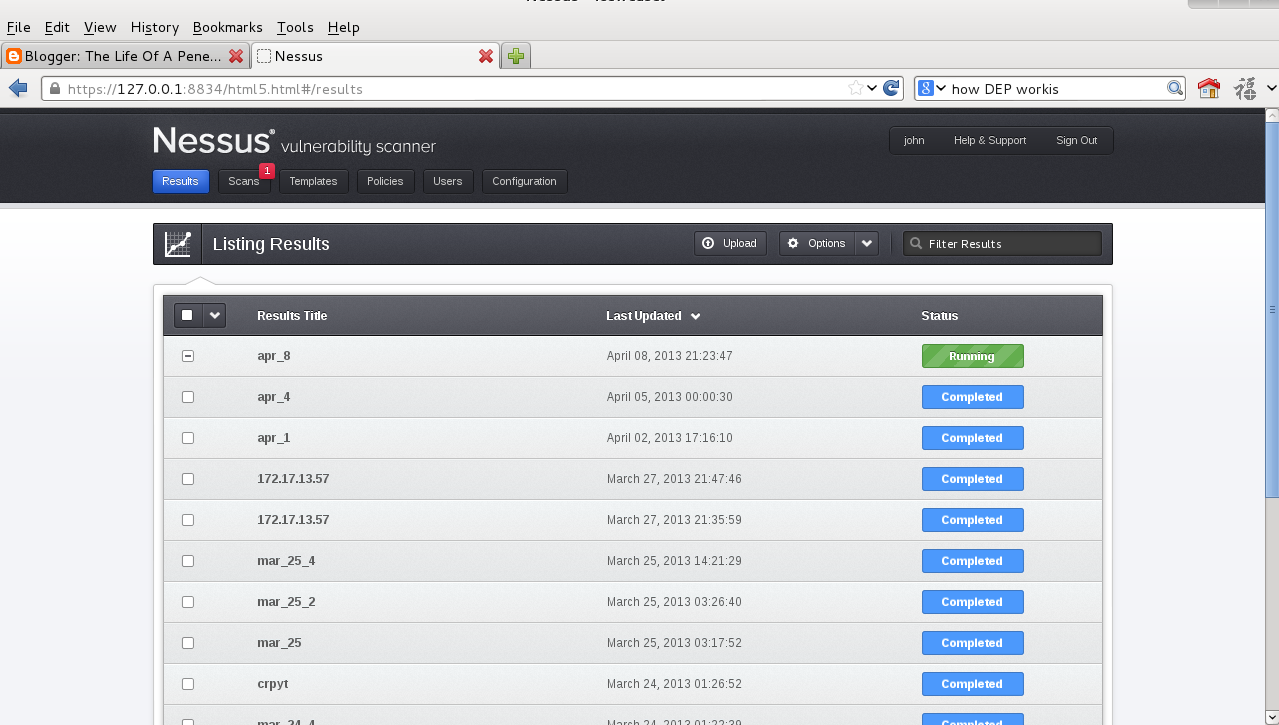 The Life of a Tester Using Nessus in Kali Linux