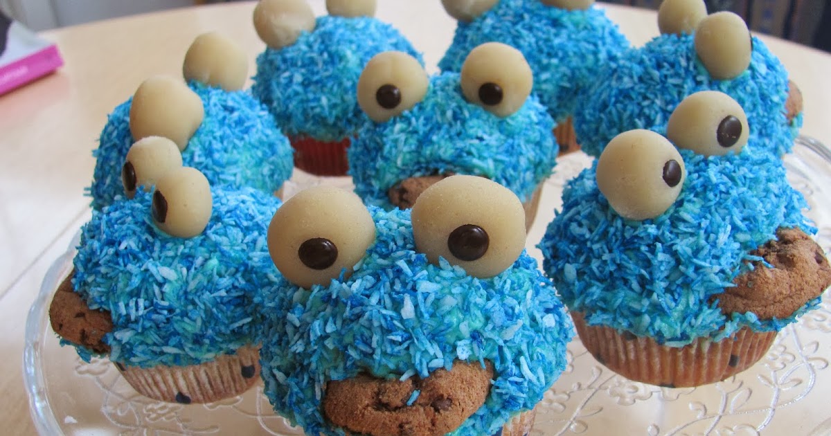 Vickylicious: Krümelmonster-Cupcakes