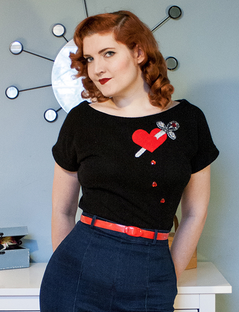 bleeding heart sweater