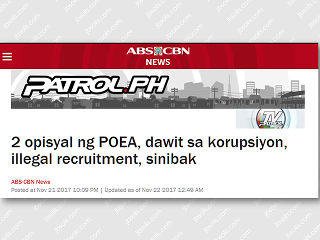 In the height of investigation against corrupt officials who are allegedly involved in illegal activities which prompted DOLE to suspend the issuance of Overseas Employment Certificates (OEC) for new applicants and direct hires, two POEA officials has been removed from their posts after being involved in illegal processing of OEC and illegal recruitment.  According to  Department of Labor and Employment (DOLE), aside from revamp, they already fired two officials who's names were not disclosed.  DOLE Usec. Dominador say said that depending on the extent of their liability, the officials will face either administrative or criminal charges which will surely go down to removal from service. Sponsored Links Meanwhile, the suspension of issuance of OEC's is still in effect due to reports that some POEA officials are conspiring with illegal recruiters and collect large sum of money amounting up to P250,000 from their fraudulent undertakings.  In spite of the existing suspension, the long queues of  applicants in recruitment agencies are still on.  DOLE said that they will lift the suspension once they are through with the investigation. The DOLE order also states that the suspension could also be extended depending on the progress of the investigation. DOLE expects that the investigation to be completed on December 1. The suspension of issuance of OEC will be lifted  as soon as it is done. Initial estimate of the POEA shows that there are about 5,000 new OEC applications everyday and it is expected that the number of OFWs who will be affected by the suspension will be around 75,000 during the 15-day suspension. Source: ABS-CBN   Advertisement Read More:      ©2017 THOUGHTSKOTO