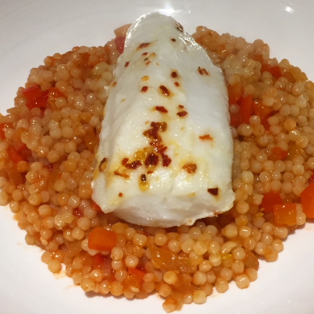 Lime and Ginger Cod with Giant Couscous